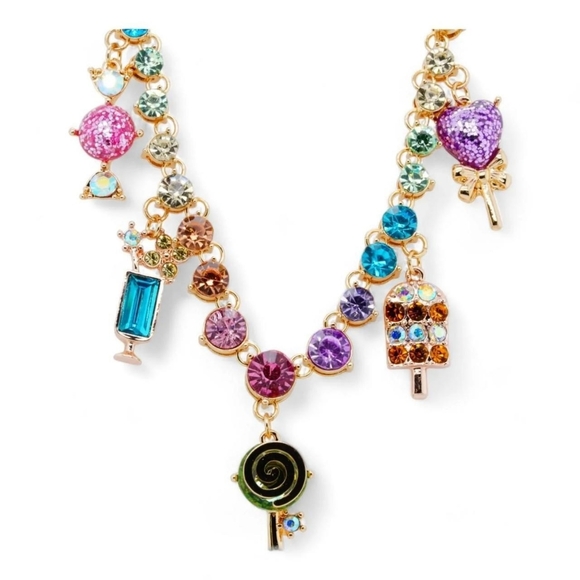Betsey Johnson Jewelry - Betsey Johnson Candy Charm Statement Necklace